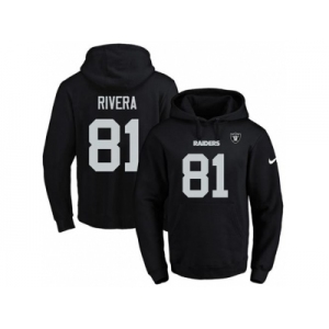 Nike Oakland Raiders #81 Mychal Rivera Black Name & Number Pullover NFL Hoodie