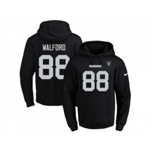 Nike Oakland Raiders #88 Clive Walford Black Name & Number Pullover NFL Hoodie