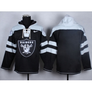 Nike Oakland Raiders blank black-grey jerseys[pullover hooded sweatshirt]