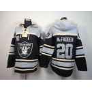 nike nfl jerseys oakland raiders #20 darren mcfadden grey-black[pullover hooded sweatshirt]