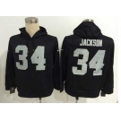 nike nfl jerseys oakland raiders #34 jackson black[pullover hooded sweatshirt]