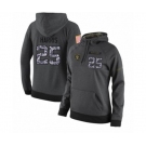Football Women's Oakland Raiders #25 Erik Harris Stitched Black Anthracite Salute to Service Player Performance Hoodie