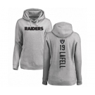 NFL Women's Nike Oakland Raiders #19 Brandon LaFell Ash Backer Pullover Hoodie