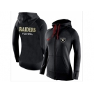 Women Nike Oakland Raiders Full-Zip Performance Hoodie Black_1