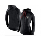 Women Nike Oakland Raiders Full-Zip Performance Hoodie Black_2