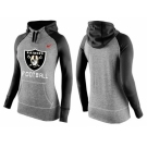 Women Nike Oakland Raiders Performance Hoodie Grey & Black_1