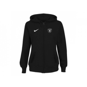 Women Oakland Raiders Stadium Rally Full Zip Hoodie Black