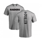 Football Oakland Raiders #32 Marcus Allen Ash Backer T-Shirt