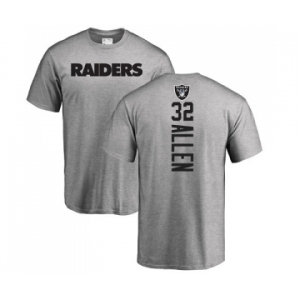 Football Oakland Raiders #32 Marcus Allen Ash Backer T-Shirt