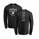 Football Oakland Raiders #32 Marcus Allen Black Backer Long Sleeve T-Shirt