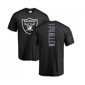 Football Oakland Raiders #32 Marcus Allen Black Backer T-Shirt