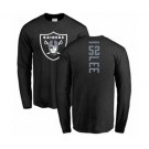 Football Oakland Raiders #52 Marquel Lee Black Backer Long Sleeve T-Shirt