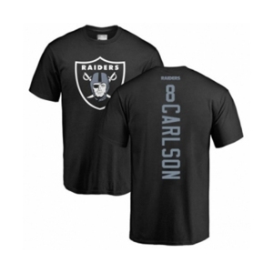 Football Oakland Raiders #8 Daniel Carlson Black Backer T-Shirt