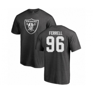 Football Oakland Raiders #96 Clelin Ferrell Ash One Color T-Shirt