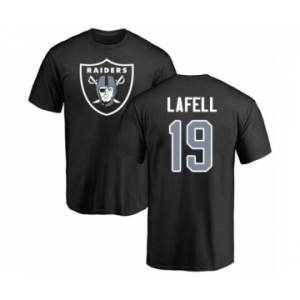 NFL Nike Oakland Raiders #19 Brandon LaFell Black Name & Number Logo T-Shirt