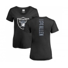 Football Women's Oakland Raiders #32 Marcus Allen Black Backer T-Shirt