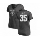 Football Women's Oakland Raiders #35 Curtis Riley Ash One Color T-Shirt