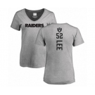 Football Women's Oakland Raiders #52 Marquel Lee Ash Backer T-Shirt