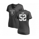 Football Women's Oakland Raiders #52 Marquel Lee Ash One Color T-Shirt