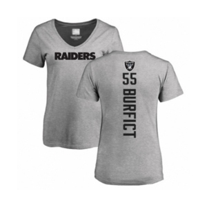 Football Women's Oakland Raiders #55 Vontaze Burfict Ash Backer T-Shirt