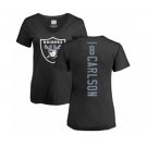 Football Women's Oakland Raiders #8 Daniel Carlson Black Backer T-Shirt