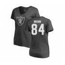 Football Women's Oakland Raiders #84 Antonio Brown Ash One Color T-Shirt