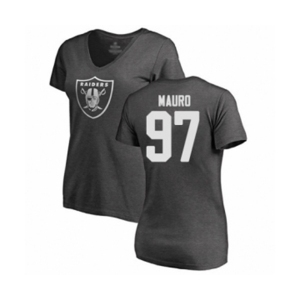 Football Women's Oakland Raiders #97 Josh Mauro Ash One Color T-Shirt