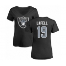 NFL Women's Nike Oakland Raiders #19 Brandon LaFell Black Name & Number Logo T-Shirt