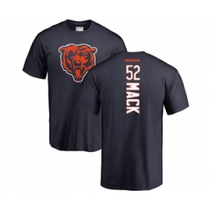 NFL Nike Chicago Bears #52 Khalil Mack Navy Blue Backer T-Shirt