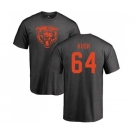 NFL Nike Chicago Bears #64 Eric Kush Ash One Color T-Shirt