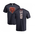 NFL Nike Chicago Bears #64 Eric Kush Navy Blue Backer T-Shirt