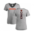 NFL Women's Nike Chicago Bears #52 Khalil Mack Ash Backer V-Neck T-Shirt