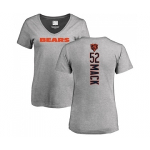 NFL Women's Nike Chicago Bears #52 Khalil Mack Ash Backer V-Neck T-Shirt