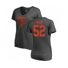 NFL Women's Nike Chicago Bears #52 Khalil Mack Ash One Color T-Shirt