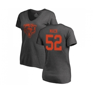 NFL Women's Nike Chicago Bears #52 Khalil Mack Ash One Color T-Shirt