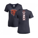 NFL Women's Nike Chicago Bears #52 Khalil Mack Navy Blue Backer T-Shirt