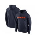 Men Chicago Bears Nike Navy Performance Circuit Wordmark Essential Pullover Hoodie