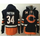 Men's Chicago Bears #34 Walter Payton NEW Navy Blue Pocket Stitched NFL Pullover Hoodie