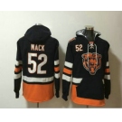 Men's Chicago Bears #52 Khalil Mack Navy Blue Pocket Stitched NFL Pullover Hoodie