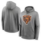 Men's Chicago Bears Heather Gray Primary Logo Long Sleeve Hoodie