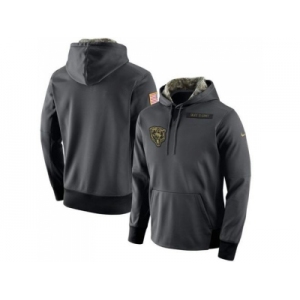 Men's Chicago Bears Nike Anthracite Salute to Service Player Performance Hoodie