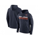 Men's Chicago Bears Nike Navy Sideline Circuit Pullover Performance Hoodie