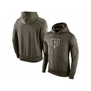 Men's Chicago Bears Nike Olive Salute To Service KO Performance Hoodie