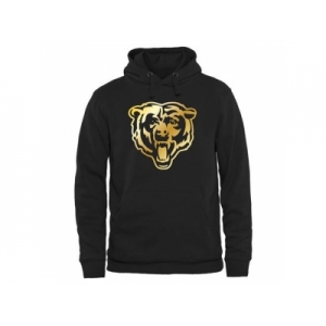 Men's Chicago Bears Pro Line Black Gold Collection Pullover Hoodie