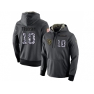 NFL Men's Nike Chicago Bears #10 Mitchell Trubisky Stitched Black Anthracite Salute to Service Player Performance Hoodie