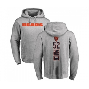 NFL Nike Chicago Bears #52 Khalil Mack Ash Backer Pullover Hoodie