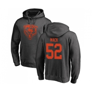 NFL Nike Chicago Bears #52 Khalil Mack Ash One Color Pullover Hoodie