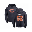 NFL Nike Chicago Bears #52 Khalil Mack Navy Blue Name & Number Logo Pullover Hoodie