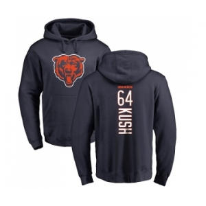 NFL Nike Chicago Bears #64 Eric Kush Navy Blue Backer Pullover Hoodie