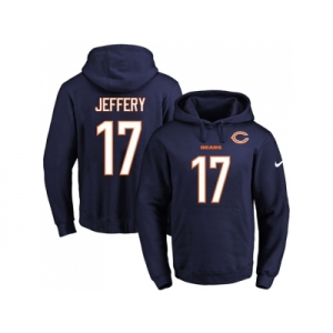 Nike Chicago Bears #17 Alshon Jeffery Navy Blue Name & Number Pullover NFL Hoodie